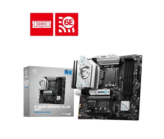 BAZAR - MSI MB Sc LGA1700 B760M GAMING PLUS WIFI, Intel B760, 4xDDR5, 2xDP, 2x HDMI, mATX - Po opravě (Bez příšlušenství