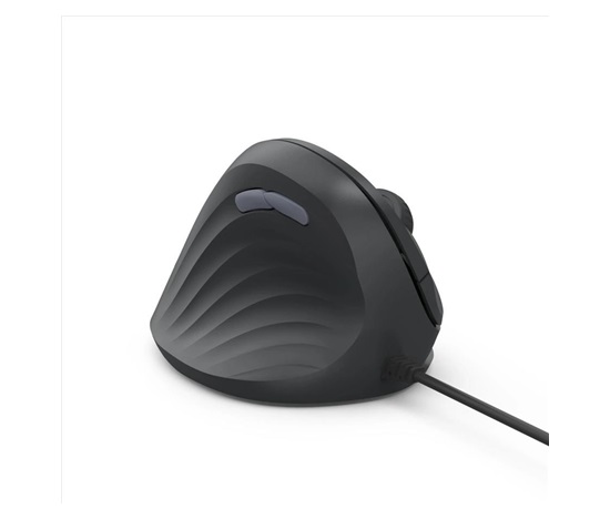Hama vertikální ergonomická kabelová myš ECM-500L, pro leváky, černá