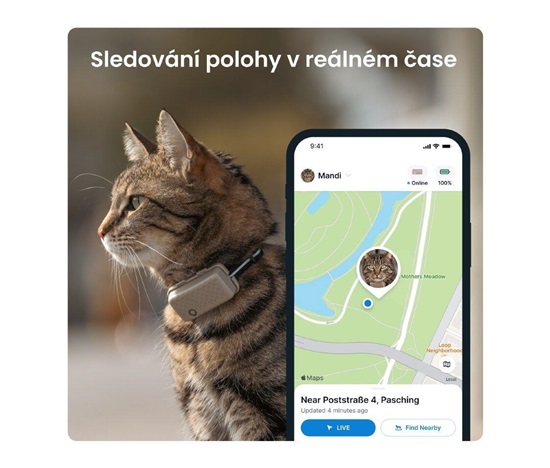 Tractive GPS CAT Mini, Hnědá