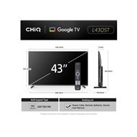 CHiQ L43QST TV 43", FHD, QLED, ultratenká, Android14, Dolby Audio, Frameless