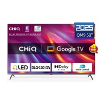 CHiQ U50QST TV 50", UHD, QLED, ultratenká, Google TV, DLG 120 Hz, Dolby Audio, Frameless, metalická
