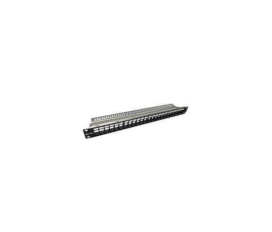 BAZAR - Solarix Modulární neosazený patch panel 24 portů 1U SX24M-0-STP-BK-UNI-N - Poškozený obal (Komplet)