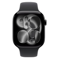 Apple Watch Series 11 GPS 46mm Jet Black Aluminium Case with Black Sport Band - S/M