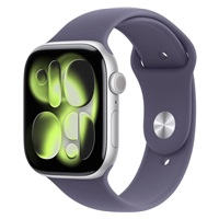 Apple Watch Series 11 GPS 46mm Silver Aluminium Case with Purple Fog Sport Band - M/L