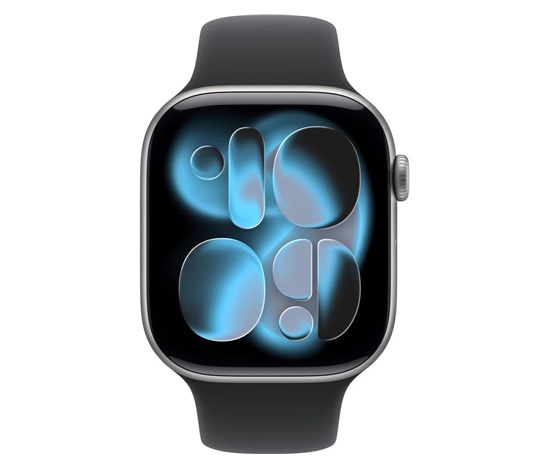 Apple Watch Series 11 GPS 46mm Space Grey Aluminium Case with Black Sport Band - S/M