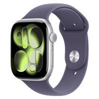 Apple Watch Series 11 GPS + Cellular 42mm Silver Aluminium Case with Purple Fog Sport Band - S/M
