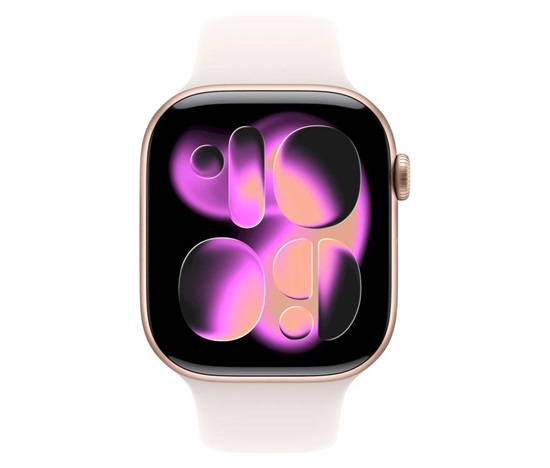Apple Watch Series 11 GPS + Cellular 46mm Rose Gold Aluminium Case with Light Blush Sport Band - M/L