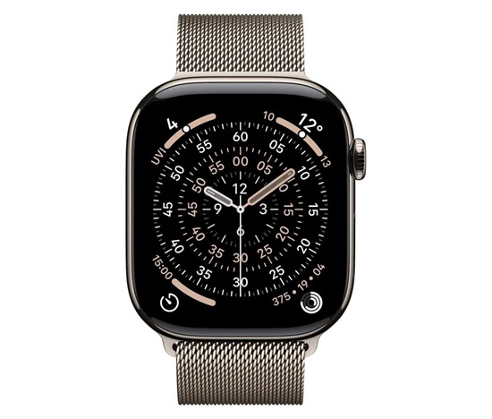 Apple Watch Series 11 GPS + Cellular 46mm Natural Titanium Case with Natural Milanese Loop - M/L
