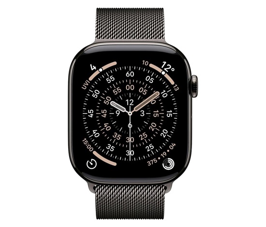 Apple Watch Series 11 GPS + Cellular 46mm Slate Titanium Case with Slate Milanese Loop - M/L