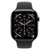 Apple Watch Series 11 GPS + Cellular 46mm Slate Titanium Case with Black Sport Band - S/M