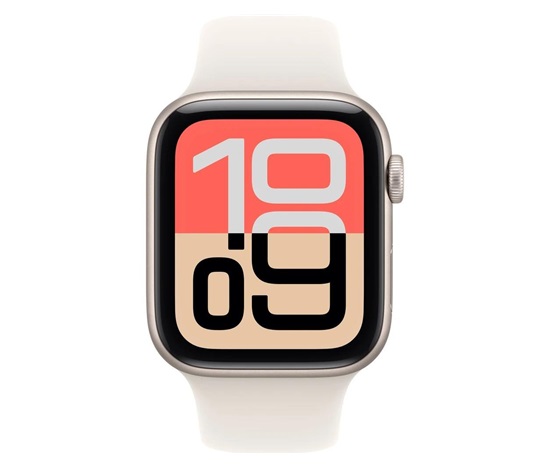 Apple Watch SE 3 GPS + Cellular 44mm Starlight Aluminium Case with Starlight Sport Band - M/L