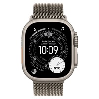 Apple Watch Ultra 3 GPS + Cellular 49mm Natural Titanium Case with Natural Titanium Milanese Loop - Large