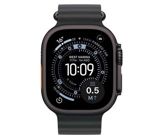 Apple Watch Ultra 3 GPS + Cellular 49mm Black Titanium Case with Black Ocean Band