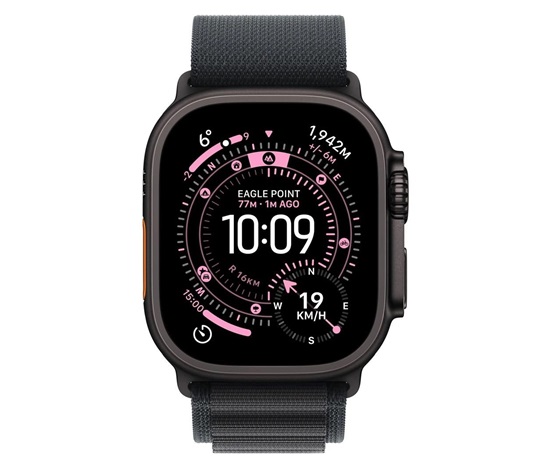 Apple Watch Ultra 3 GPS + Cellular 49mm Black Titanium Case with Black Alpine Loop - Small
