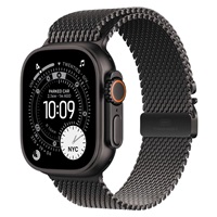 Apple Watch Ultra 3 GPS + Cellular 49mm Black Titanium Case with Black Titanium Milanese Loop - Medium