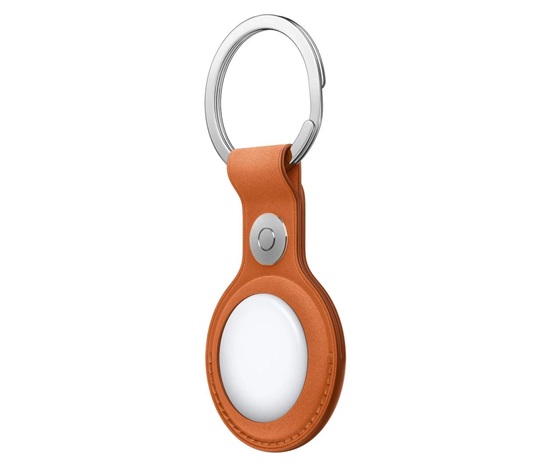Apple AirTag FineWoven Key Ring - Fox Orange