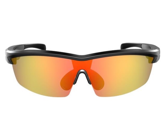 KIVANO 02: Sportovní hudební brýle s černým tělem a černými skly