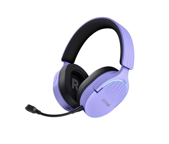 BAZAR - TRUST Herní sluchátka GXT 491 FAYZO, Bezdrátová, USB, fialová - Poškozený obal (Komplet)