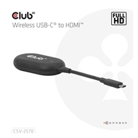 Club3D Bezdrátový adaptér (vysílač) USB-C na HDMI, Full HD, dosah 25m