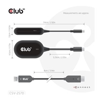 Club3D Bezdrátový adaptér (vysílač) USB-C na HDMI, Full HD, dosah 25m