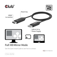 Club3D Bezdrátový adaptér (vysílač) USB-C na HDMI, Full HD, dosah 25m