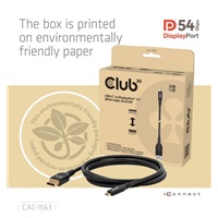 Club3D Kabel USB-C na DisplayPort 2.1 DP54 Bi-Directional, 8K120Hz, 4K480Hz, 2m