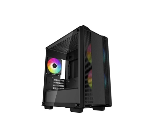 DEEPCOOL Case CC360 ARGB, mATX, Průhledná bočnice, 3x120mm Fan, černá