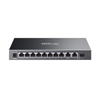 TP-Link OMADA switch ES210GP (9xGbE,1xGbE/SFPcombo,8xPoE+,63W, fanless)
