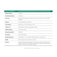 HPE Storage LTO-8 Ultrium External Tape Drive (+5x Q2078A LTO-8 30TB Data Cartridges) Smart Choice