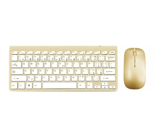 WG - Bluetooth klávesnice s myší, zlatá