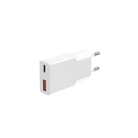 WG - Síťová nabíječka GaN 2x USB, 1x USB-C 30W + 1x USB-A 18W, white, Ultra Slim
