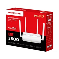 MERCUSYS MR25WBE EasyMesh WiFi7 router (BE3600, 2,4GHz/5GHz,1xGbEWAN,3xGbELAN)