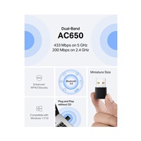 MERCUSYS MA20NB WiFi5 USB nano adapter (AC650,2,4GHz/5GHz,Bluetooth5.0,USB2.0)