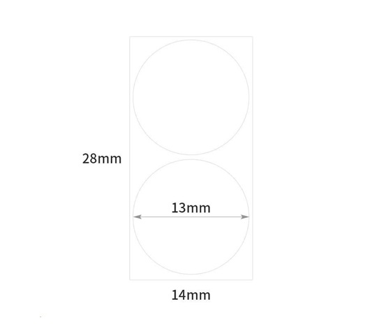 Niimbot štítky R 14x28mm 205ks WhiteRound B pro D11 a D110