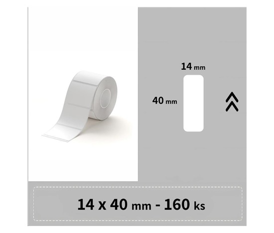 Niimbot štítky RP 14x40mm 155ks Bílé pro D11, D11-M, D110, D110-H