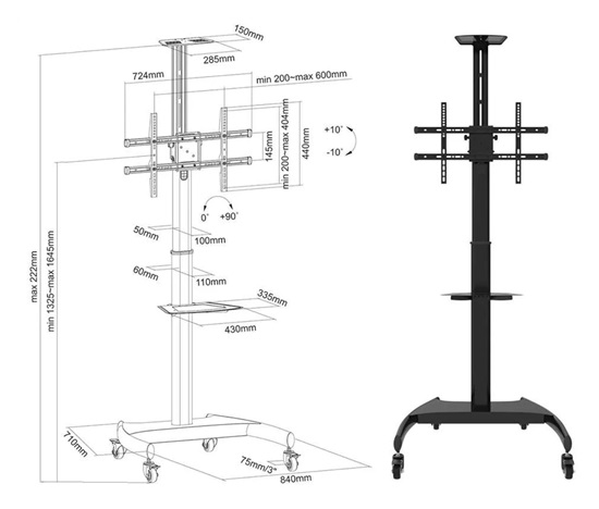 TV stojan Fiber Mounts Charlie