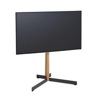 Vogel‘s TV 40-77‘‘, natáčení ±45°, VESA 600x400 mm, výška středu VESA 780-980 mm, 50 kg, dub + černá ocel
