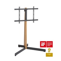 Vogel‘s TV 40-77‘‘, natáčení ±45°, VESA 600x400 mm, výška středu VESA 780-980 mm, 50 kg, dub + černá ocel