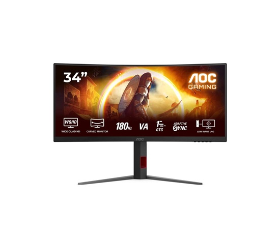 BAZAR - AOC MT 34" CU34G4 - 3440x1440,VA,180Hz,2xHDMI,DP,Pivot,Zakřivený - Poškozený obal (Komplet)