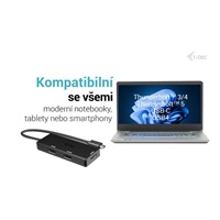 i-tec USB-C Triple 4K HDMI Video Adapter, Power Delivery 100W