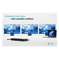 i-tec USB-C Triple 4K HDMI Video Adapter, Power Delivery 100W