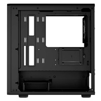 EVOLVEO Panthera, skříň mATX, 3x ARGB ventilátor 120mm, dřevěný přední panel + skleněná bočnice