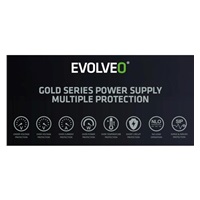 EVOLVEO G850 zdroj 850W, 80+ GOLD, ATX 3.1, aPFC, 140 mm ventilátor