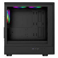 EVOLVEO Panthera, skříň mATX, 6x ARGB ventilátor 120mm, dřevěný přední panel + skleněná bočnice