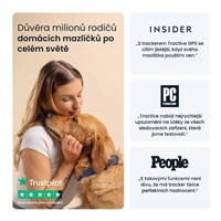 Tractive DOG 6 – GPS lokátor pro psy a monitor zdraví, černý