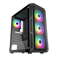 BAZAR - VeinX case HERMES MESH Mid Tower, ATX, 1xUSB 3.0, 2xUSB 2.0, 4x ARGB Fan, ARGB Controller, černá, poškozený obal