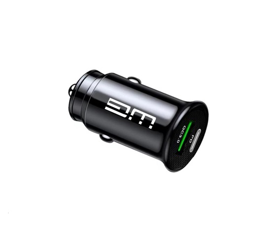WG - Autonabíječka 2x USB-A / 1x USB-A 18W QC3.0 + 1x USB-C PD 20W / black
