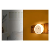 WG - Noční LED světlo do zásuvky s USB / WG FireFly / white