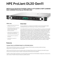 HPE PL DL20g11 6325P (3.5G/4C8T) 1x32G 2x480G SSD VROC 4SFF-HP 4p1Gb 1x1000W Smart Choice