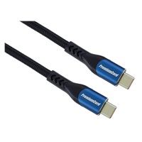 PremiumCord USB-C kabel ( USB 3.2 GEN 2x2, 5A, 100W, 20Gbit/s ) 0,5m, bavlněný oplet